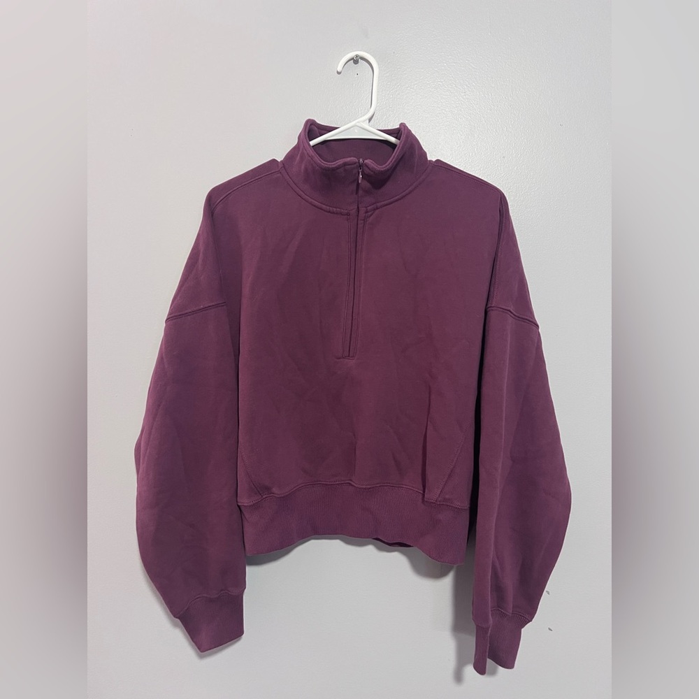 Abercrombie & Fitch Soft A&F Max Essentials Half Zip Sweatshirt Size S